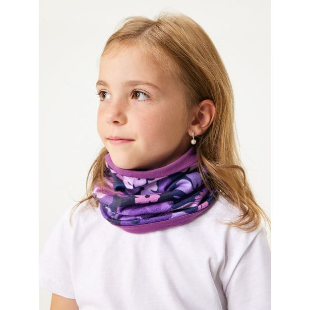 Unuo Dětský nákrčník z fleecu Basic, Kytky