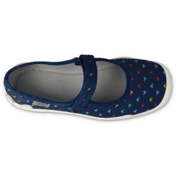 Dívčí balerínky, domácí obuv Befado 114Y490 - námořnická modrá