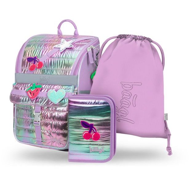 BAAGL SET 3 Zippy Lavender: aktovka, penál, sáček