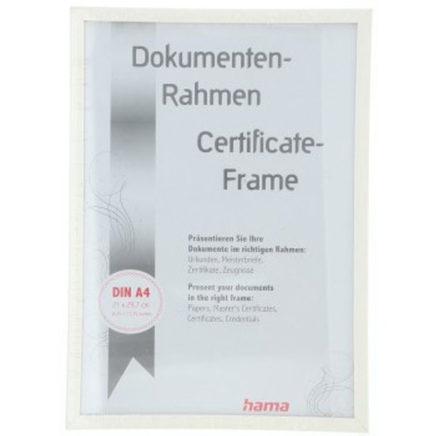 Hama rámeček plastový CHIARO, bílá, 21x29,7 cm (formát A4)