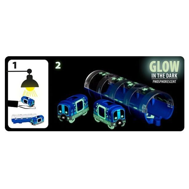 Svítící metro a tunel