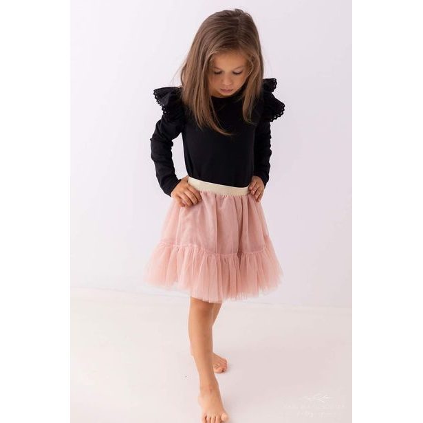 Dívčí sukýnka Princess Lily Grey - old pink (zlatá guma)