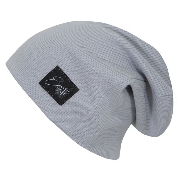 ESITO Žebrovaná čepice spadená Color Grey - šedá