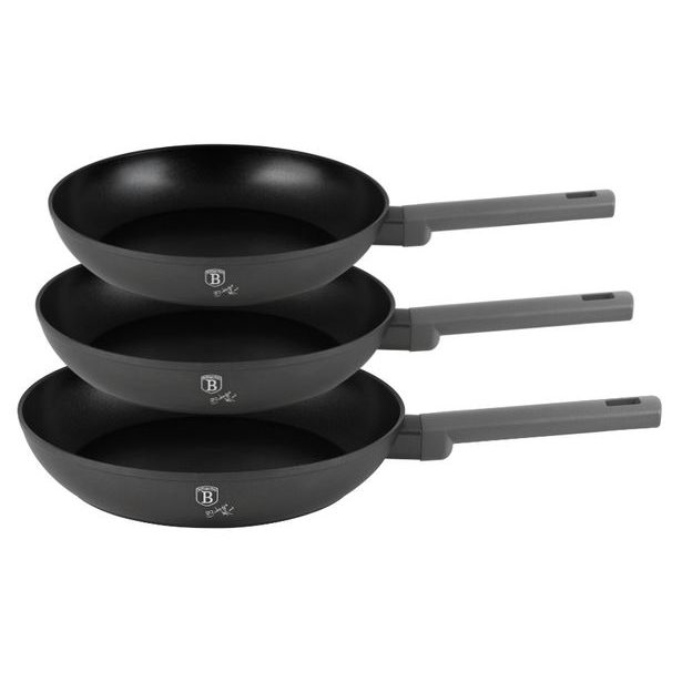 BERLINGERHAUS Sada pánví s titanovým povrchem 3 ks Antracit Collection BH-8138