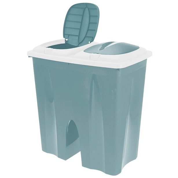 EXCELLENT HOUSEWARE Odpadkový koš na tříděný odpad 2 x 25 l zelená KO-Y54230710zele