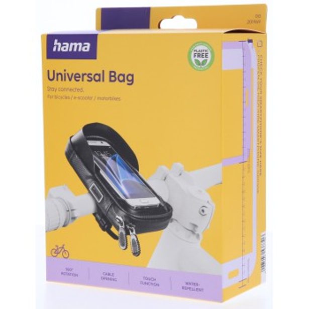 Hama pouzdro na řídítka kola/motocyklu, otočné o 360 st., pro zařízení do 8 x 16 cm