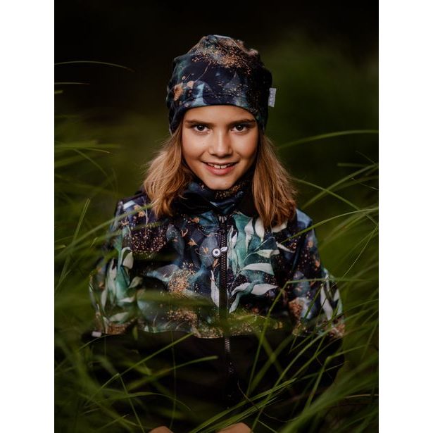 Unuo, Dětská čepice fleecová spadená, Listy a větvičky