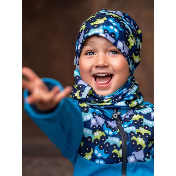 unuo fleecová čepice Autíčka (Unuo Fleece cap printed)