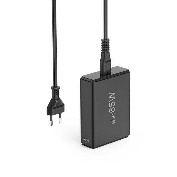 Hama USB nabíjecí stanice GaN, 2x USB-C PD, 2x USB-A QC, 65 W