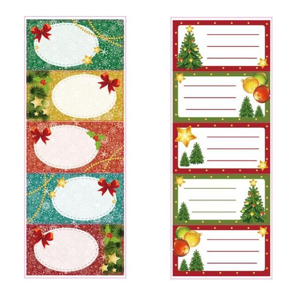 TORO SADA 5 SAMOLEPKY NA DÁRKY, VANOČNÍ, 8 ASSORT_hamashop