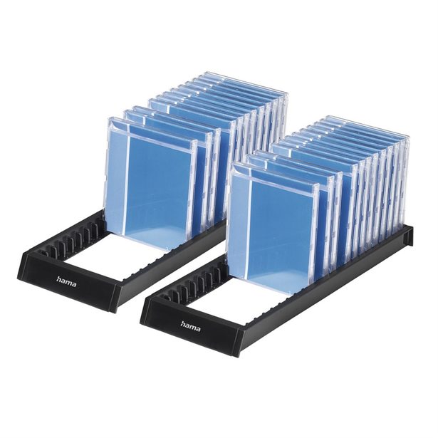 Hama CD Flipper 44, stojan pro 44 CD (2x 22 CD), plastový, černý
