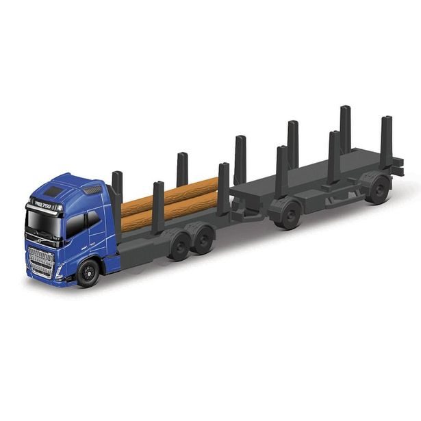 Maisto Maisto - Mini pracovní stroje, Přívěs Volvo FH16 pro těžbu dřeva