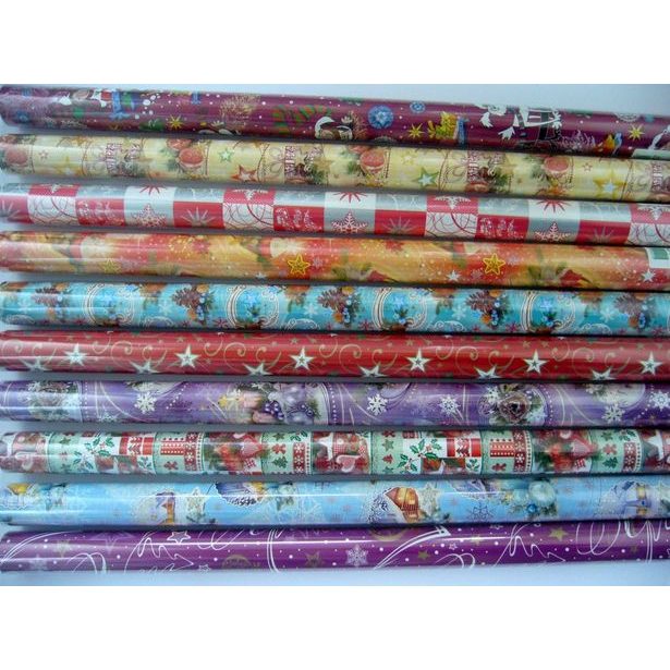 papír dárkový MIX, 2ksx1m a 1ksx2m š.70cm v roli