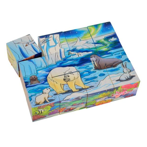 Dřevěné obrázkové kostky