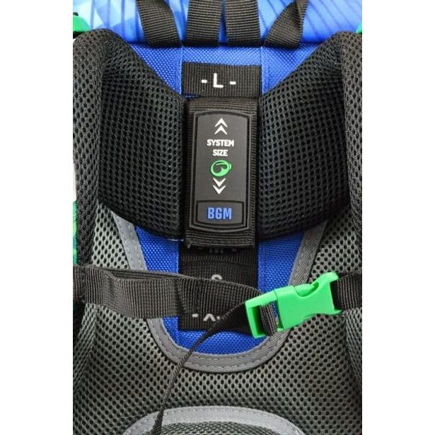 Školská aktovka/batoh pre chlapcov Bagmaster POLO 7 B BLUE/GREEN/BLACK