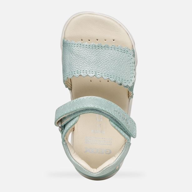 Tyrkysové dívčí barefoot sandály Geox Sandal Steppieup