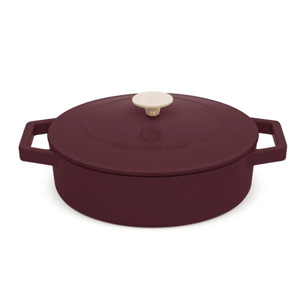 BERLINGERHAUS Pánev hluboká se smaltovaným povrchem a poklicí 26 cm litinová Leonardo Collection BH-6263