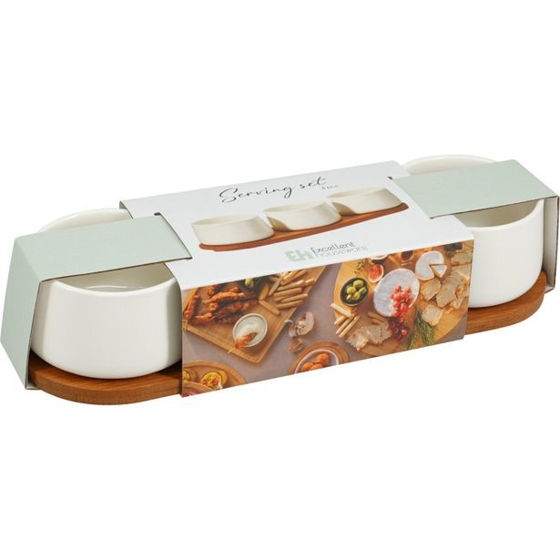 EXCELLENT HOUSEWARE Sada servírovacích misek porcelán 4 ks bílá KO-210001590