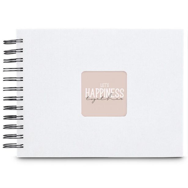 Hama album klasické spirálové FINE ART 24x17 cm, 50 stran, bílá, černé listy