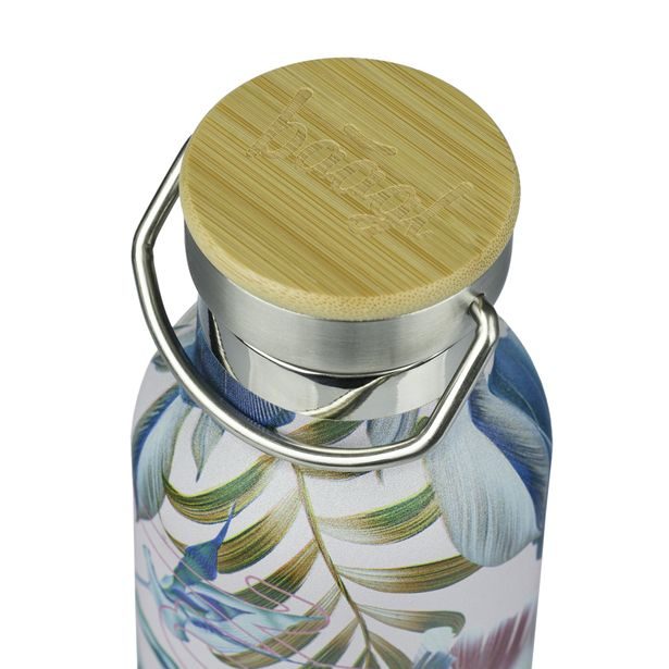 BAAGL Termoláhev s bambusovým víčkem Leafs, 500 ml