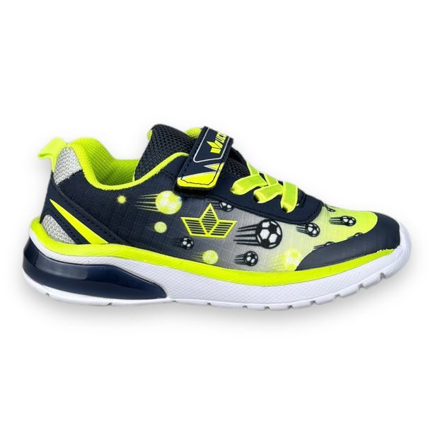 Dětské sportovní tenisky s LED blikačkou LICO - Marine/lemon