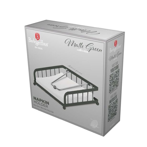 BERLINGERHAUS Držák na ubrousky nerez ocel Matte Green Collection BH-8825