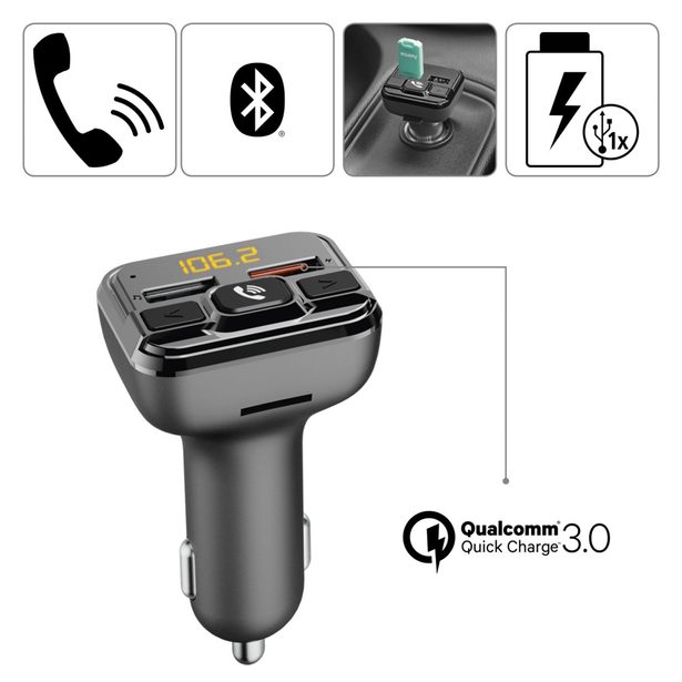 Hama FM transmitter s Bluetooth a funkcí handsfree