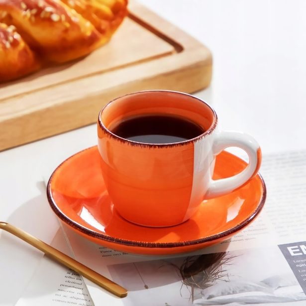 HIT Hrnky na espresso s podšálky sada 12 ks 90 ml COLOURS HT-24326774