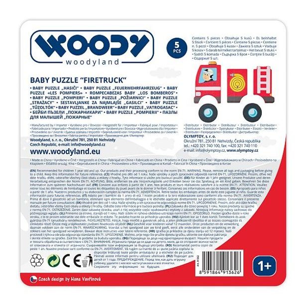 WOODY Puzzle Baby - hasič