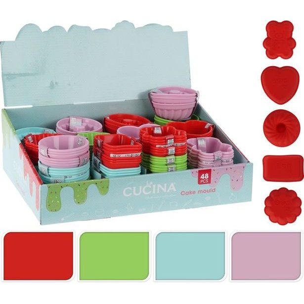 formička 3ks, mix dekorů, silikon