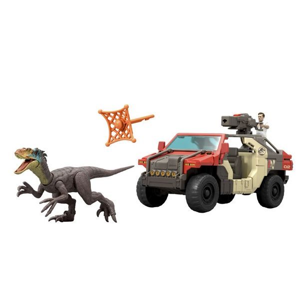 JW SUPER AUTO S ŘIDIČEM A DINOSAUREM