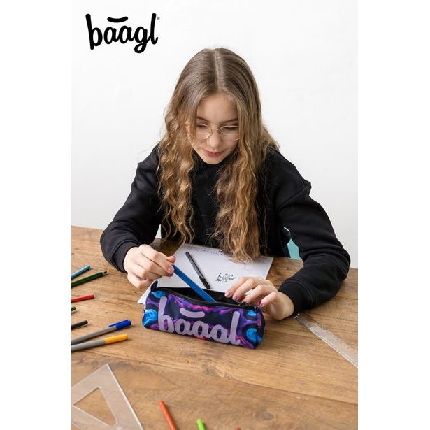 BAAGL Studentské pouzdro Marble