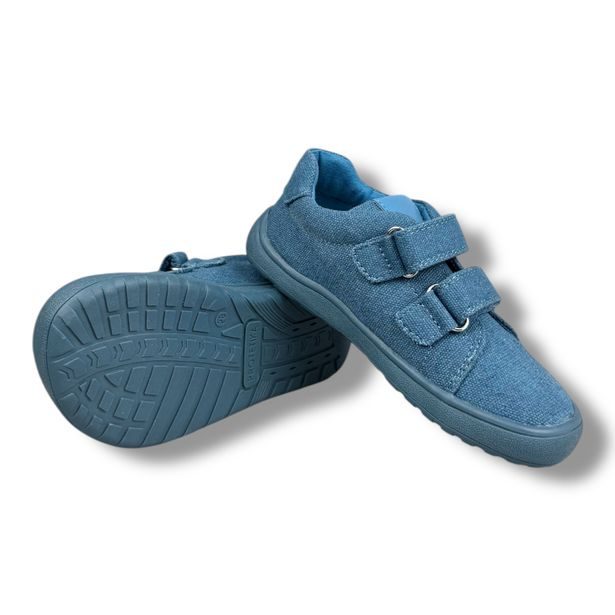 Dětské plátěné BAREFOOT tenisky Protetika světle modré