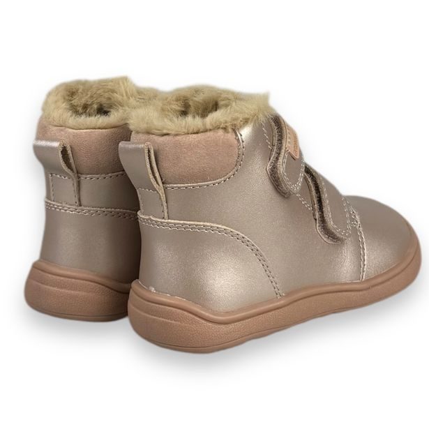 Barefoot zimní boty Protetika s kožíškem - Perleťová růžová