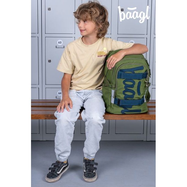 BAAGL Školní batoh Skate Olive GRS