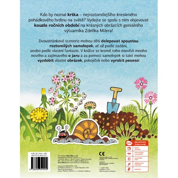 KRTEK a JARO ─ Kniha samolepek