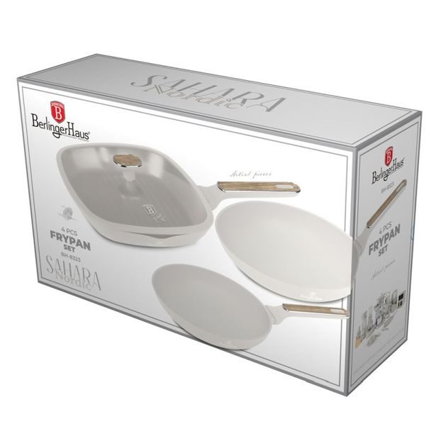 BERLINGERHAUS Sada pánví s titanovým povrchem 4 ks Sahara Nordic Collection BH-8323