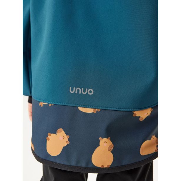 Unuo Dětská softshellová bunda s fleecem Basic, Kobaltová, Kapybary