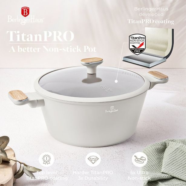 BERLINGERHAUS Sada nádobí s titanovým povrchem 10 ks Sahara Nordic Collection BH-8324