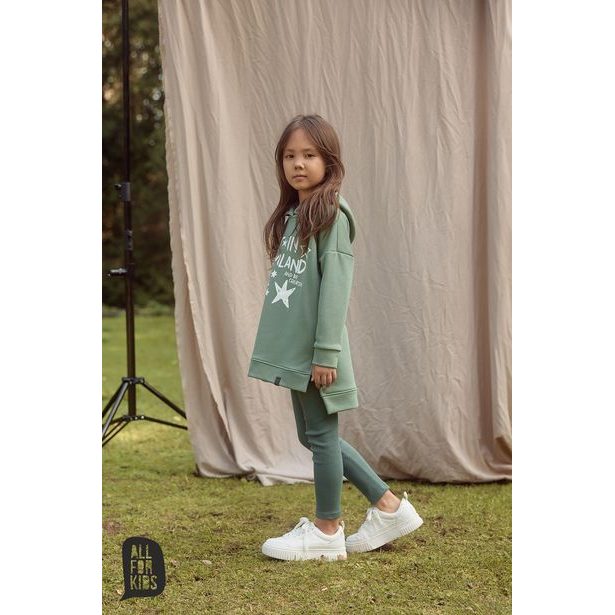 Dívčí žebrované legíny zelené