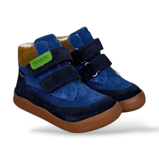 Chlapecké celokožené barefoot boty Richter s membránou