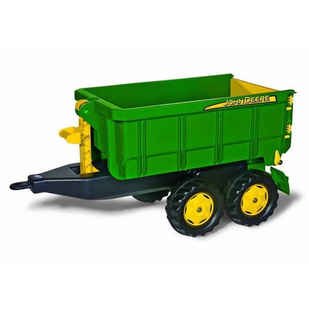 Vlečka za traktor John Deere vyklápacia zelená