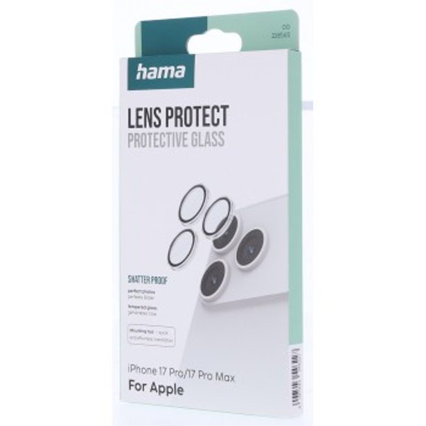 Hama Lens Protect, ochrana fotoaparátu pro Apple iPhone 17 Pro/17 Pro Max, 3 individuální skla