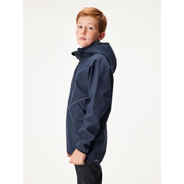 Unuo, Dětská softshellová bunda s fleecem Slim, Tm. Modročerná