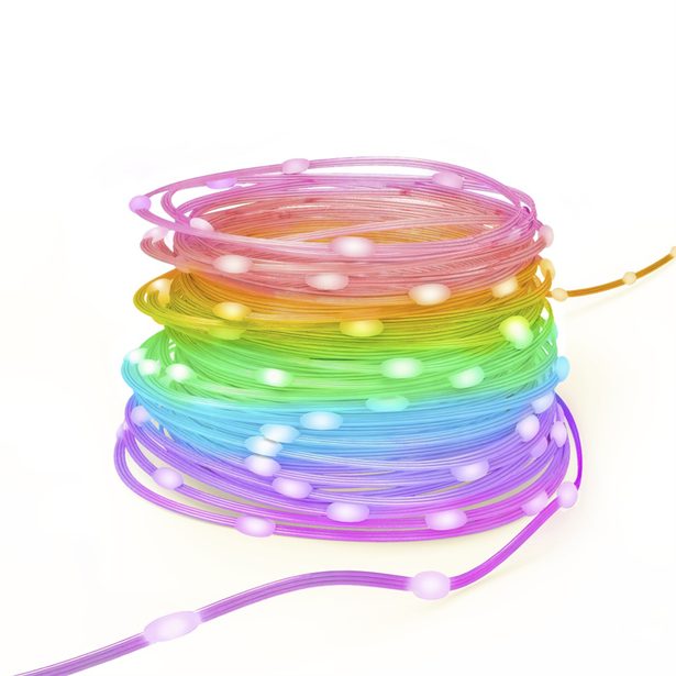 Hama SMART WiFi světelný řetěz, 100 LED, venkovní/vnitřní použití, nastavení barev, stmívání, 10 m