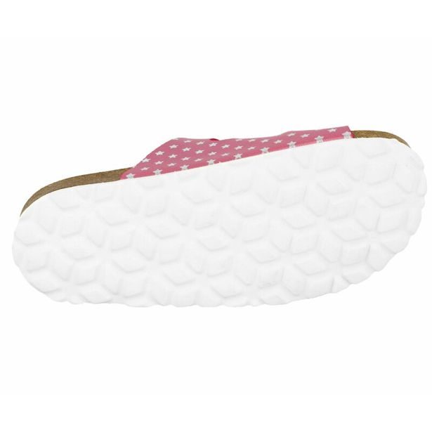 Dívčí pantofle LICO BIOLINE STAR pink/silber 560062 – korkové, anatomické