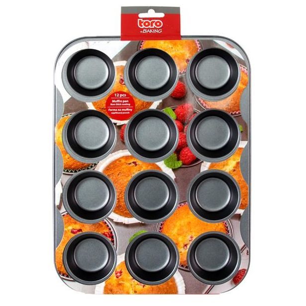 TORO Forma na muffiny, 12 ks výplně, 26 x 34, 5 x 3, 2 cm_hamashop