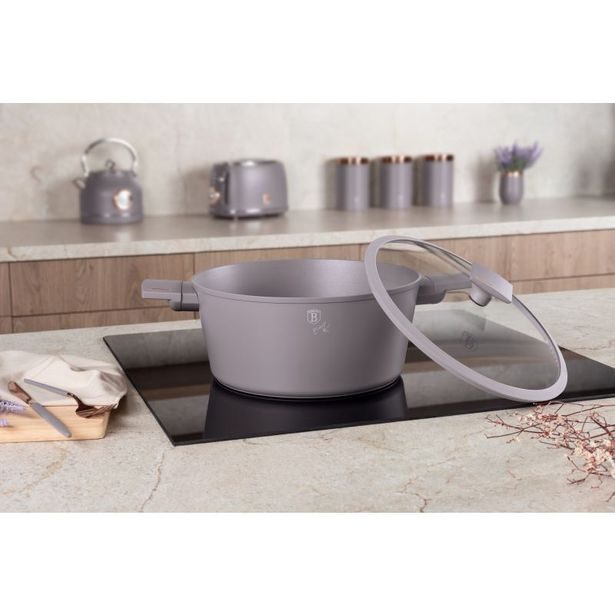 BERLINGERHAUS Kastrol s titanovým povrchem a poklicí 28 cm Taupe Collection BH-8102
