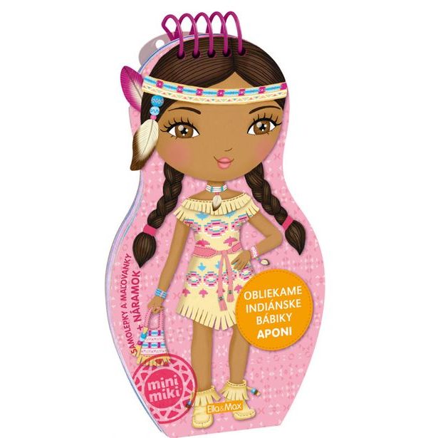 Obliekame indiánske bábiky APONI – Maľovanky Baagl