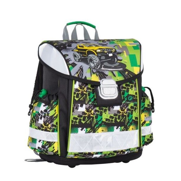 Školní aktovka Bagmaster LIM 7 D GREEN/YELLOW/BLACK